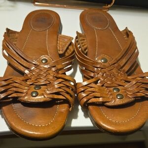 Frye Tan Leather Women's Sandals